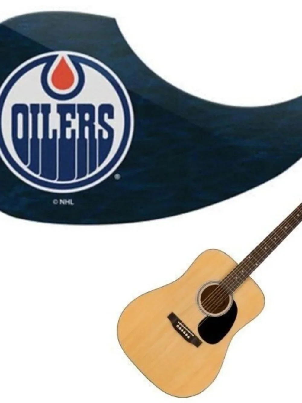 Edmonton Oilers Guitar Pick Guard Cover Woodrow Music NHL Official Merch
